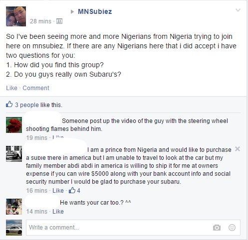 NigerianScammersSubaru