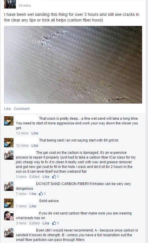 Sandingcarbonfiber