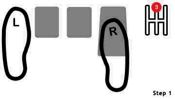Shifting: Double Clutching (The steps on this animated graphic do not coincide with steps described above)