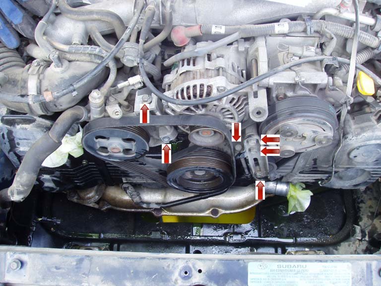 Timing Belt: V-belt removal