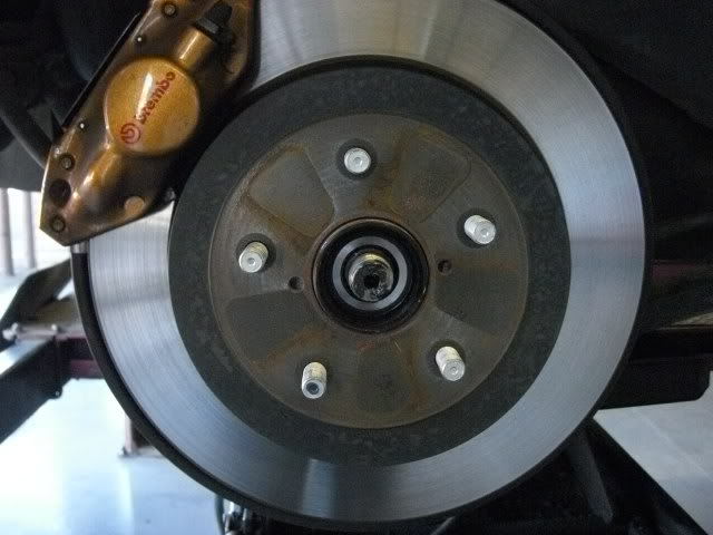 - Locate your axle nut and "uncrimp" it - After its uncrimped, make sure you have your parking brake on realy good. - Either break the torque on it and back it off so its hand tight accessible, or remove it all together
