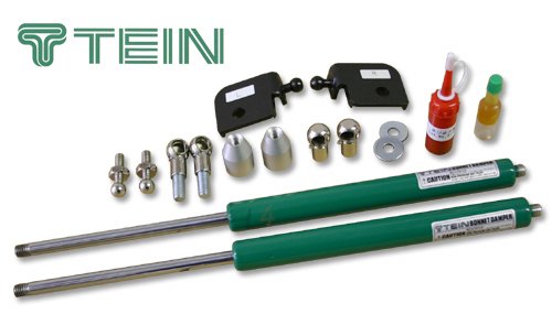 Tein hood dampers: Note the Red bottle is the thread locker, clear bottle is grease!