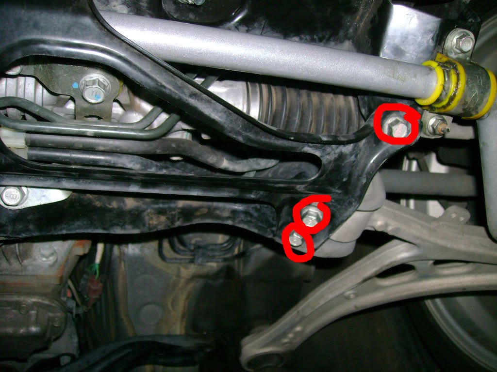 Subaru STi: And six outer bolts (drive side show).