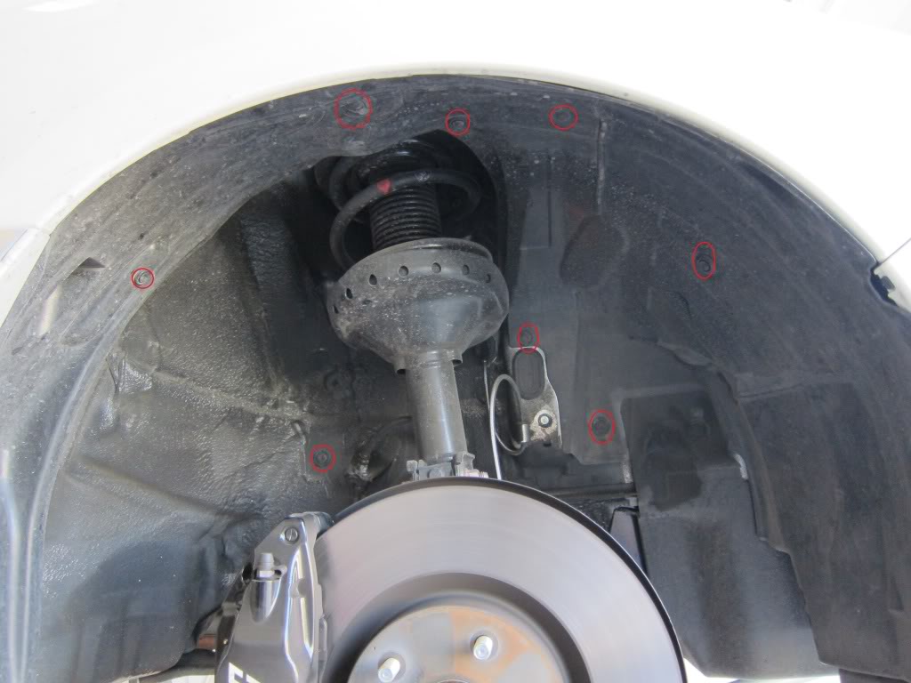 Subaru STi Inner fender removal.