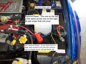 Spark plug step 1.) Battery Removal.