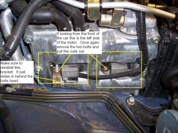 Spark plug step 3.) Left coil packs.