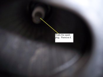 Spark plug step 4.) Remove spark plug
