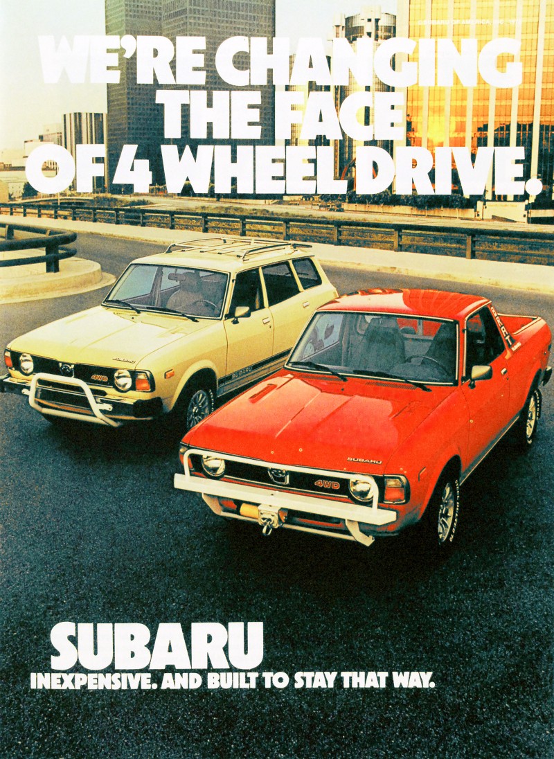 Subaru Brat: We're changing the face of 4 wheel drive.