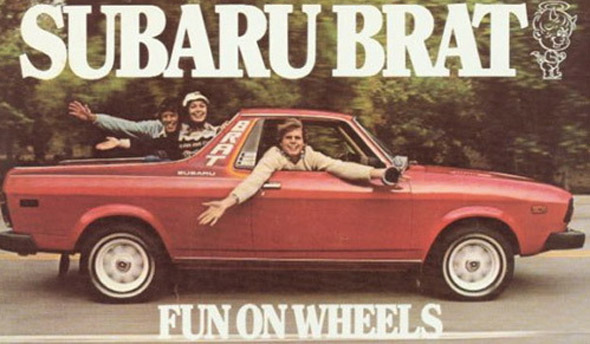 Subaru Brat: If you tried cruising on this you would be pulled over immediately.